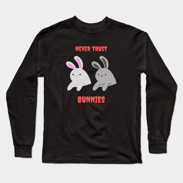 Evil Bunnies Anya Inspired Design Long Sleeve T-Shirt by pawsitronic